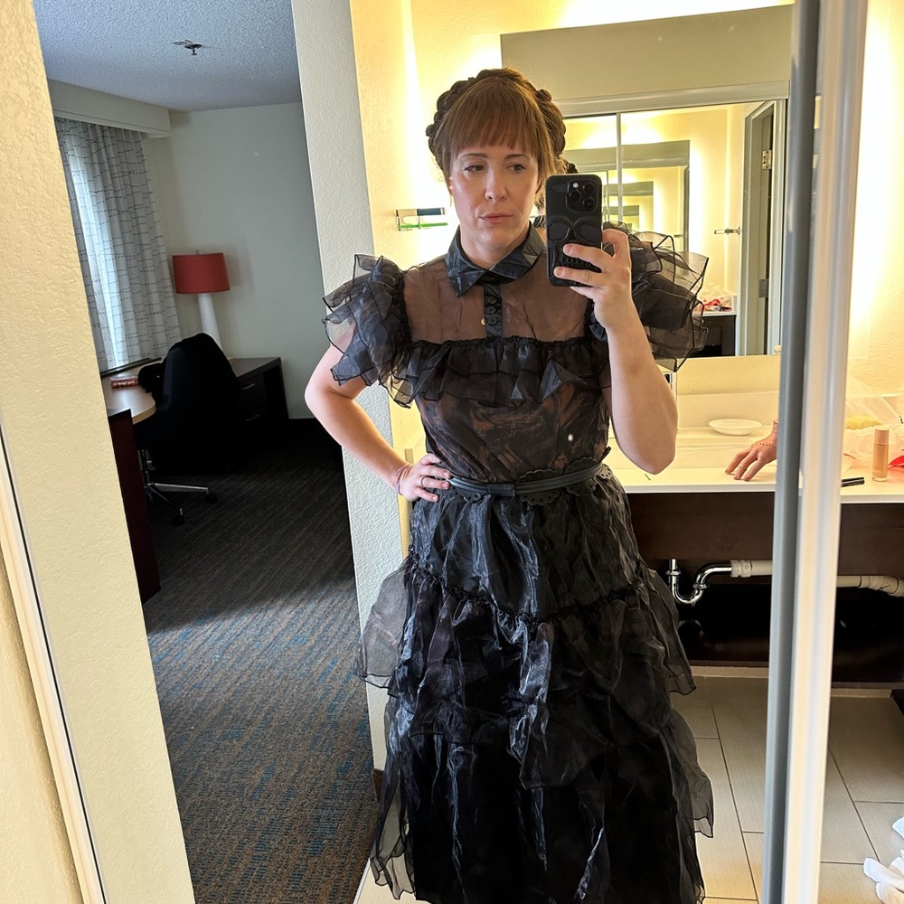 Wednesday Addams Halloween dress - size L- from Urban outfitters.